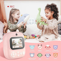 (Net) Children's Camera, Digital Camera Children's Print Instant Camera 1080P 2.4 Inch Display Video Camera Black and White Photo Camera with 32 GB and 3 Rolls