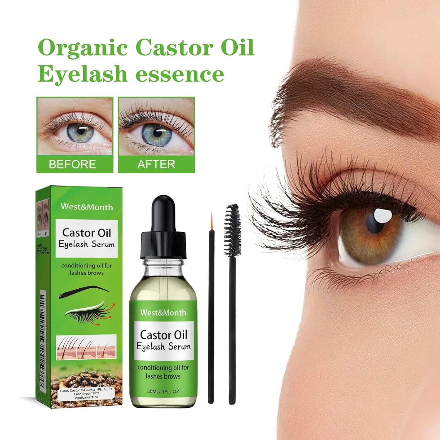 (NET)Castor Oil for Eyelashes and Eyebrows 30ml