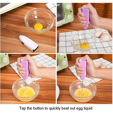 (NET)Electric Coffee Stirrer Milk Frother Handheld Mixer Electric Whisk Egg Beater