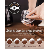 (NET) Portable Electric Coffee Bean Grinder