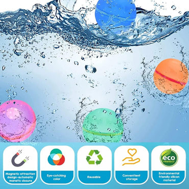 Reusable Water Balloons, Quick Fill Self-Sealing Water Bombs