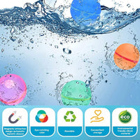 (NET) Reusable Water Balloons, Quick Fill Self-Sealing Water Bombs