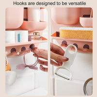 Wall Mounted Storage Rack, Nail Free Installation, Expanded Capacity