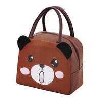 ( NET )Cartoon Thermal Insulation Lunch Bags Cute Polyester Insulated Lunch Bag for Office Work School Picnic Beach
