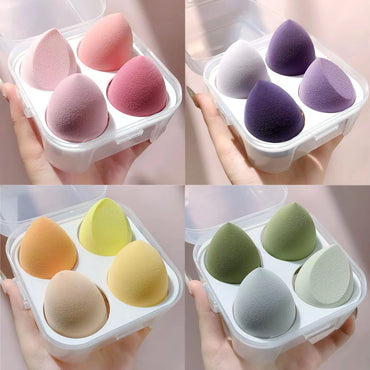 (NET) Makeup Cosmetic Puff Makeup Sponge With Storage Box Foundation Blending Sponge