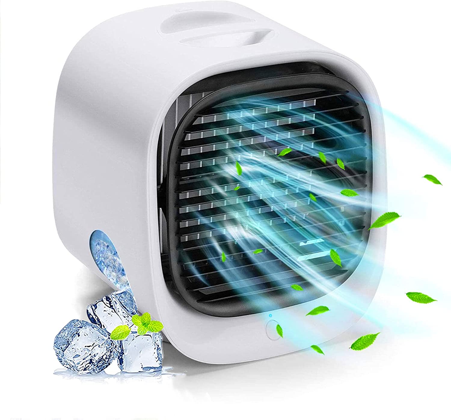 (NET)Portable Air Cooler Conditioner Usb Rechargable Humidifier Purifier Room Cooling 3 Adjustable Speeds