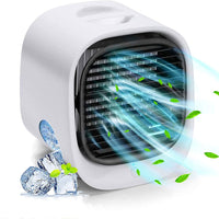 (NET)Portable Air Cooler Conditioner Usb Rechargable Humidifier Purifier Room Cooling 3 Adjustable Speeds