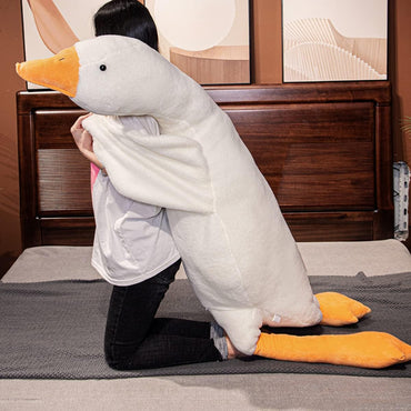 Nice Goose Stuffed Animal Pillow Toy, Cute Giant White Goose Stuffed Animal Duck Plush Pillow,Super Soft Hugging Pillow - 90CM / SMALL