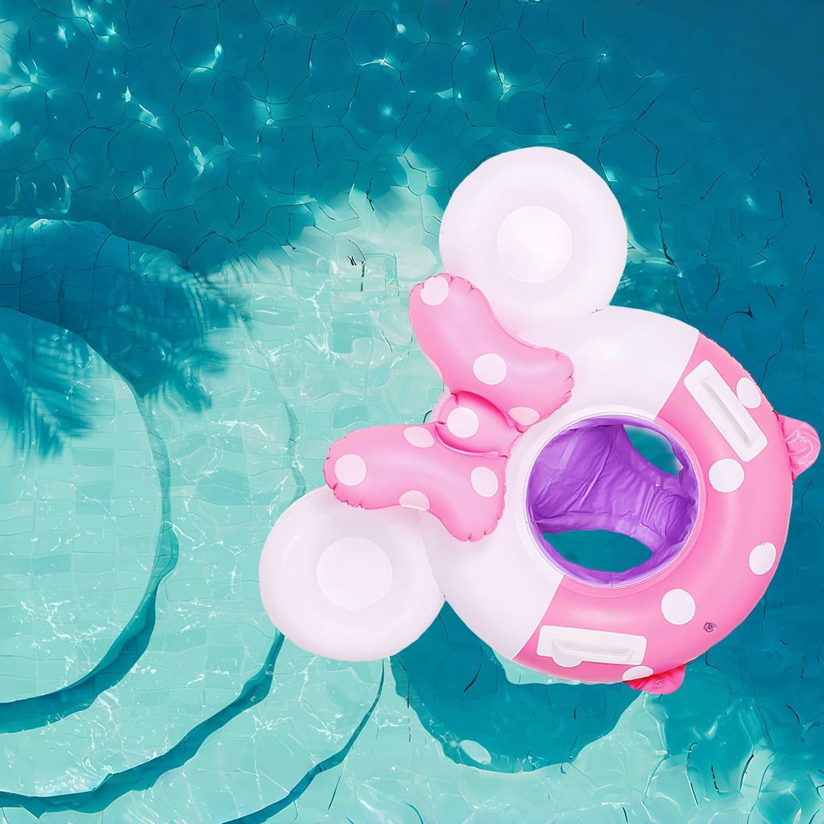 (NET) Mini Mouse Swimming Float Swimming Ring Inflatable Pool Floating Round Pool Float Thick