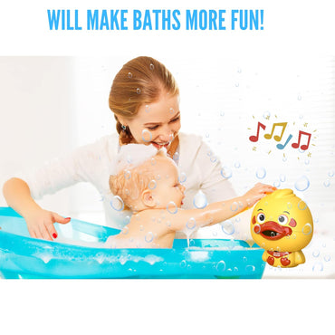 Yellow Duck Bath Toy Bubble Maker