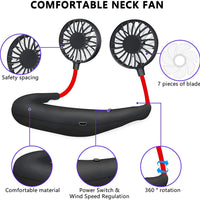 BLESSBE BB109 Hand Free Neckband Fan With Free USB Fan & Pouch