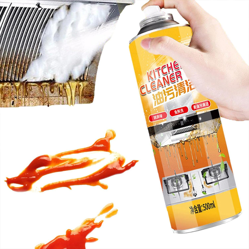 Kitchen Grease Cleaner - Kitchen Stove Top Cleaner Bubble Cleaner Spray - Multifunctional Grease Cleaner Foam Cleaner for Cooker, Pots, Grills, Sinks, Cooktops, Tile, Floors Manxi