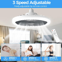 (NET) Socket Ceiling Fan with Light