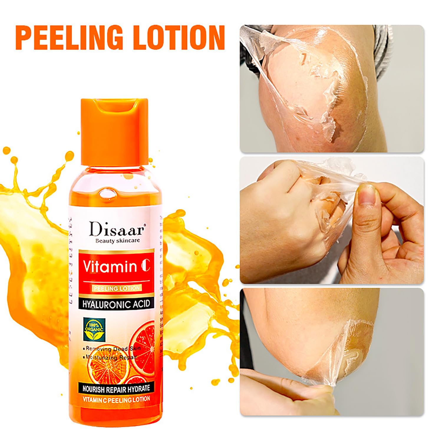 (NET) Vitamin C Peeling Lotion Orange Extract Nourish Repair Hydrate Moisturizing Body 100g /226386