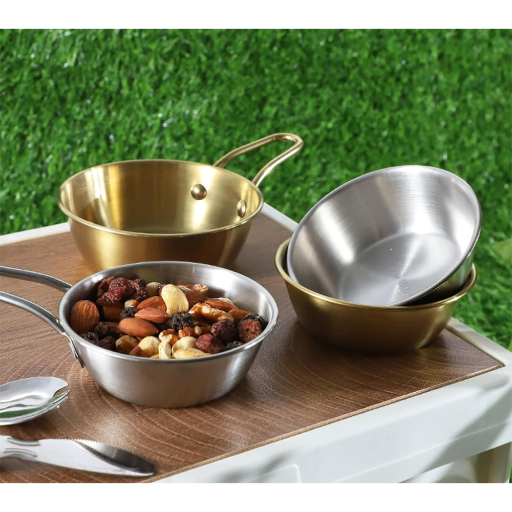 Stainless steel bowl shirt bowl camping outdoor portable bowl 12.5x12.5x5 cm