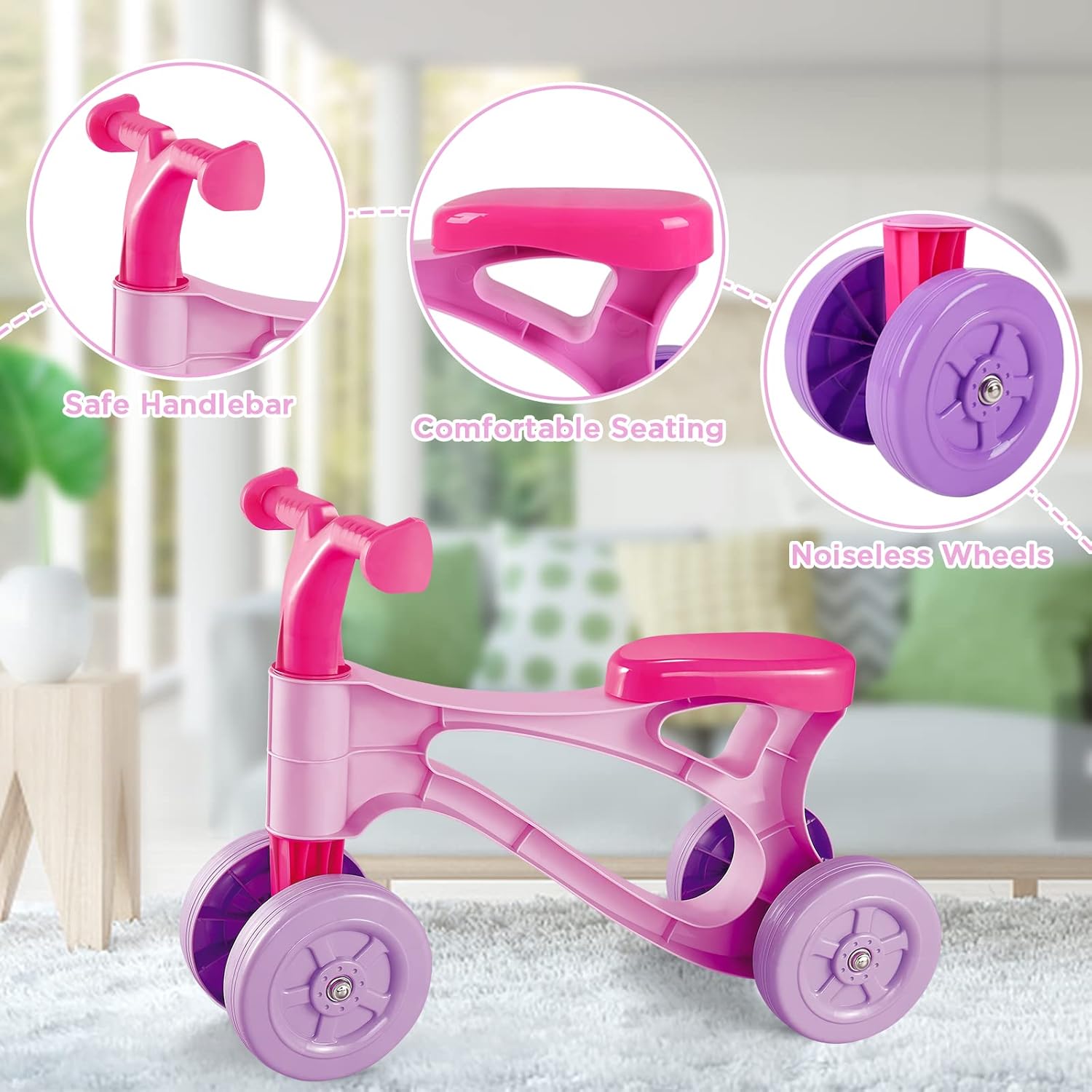 ( Net ) Plastic Baby Learning Bike Balance Car 4 Wheel