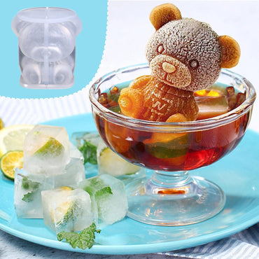 Bear Ice Mold Silicone Bear Shaped Ice Cube Mold Lovely Diy Drink