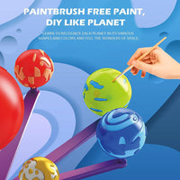 Solar System Model DIY Kit Planetary Projector with 8 Planets Paint and Brush Projection Function STEM Astronomy Arts Science Educational