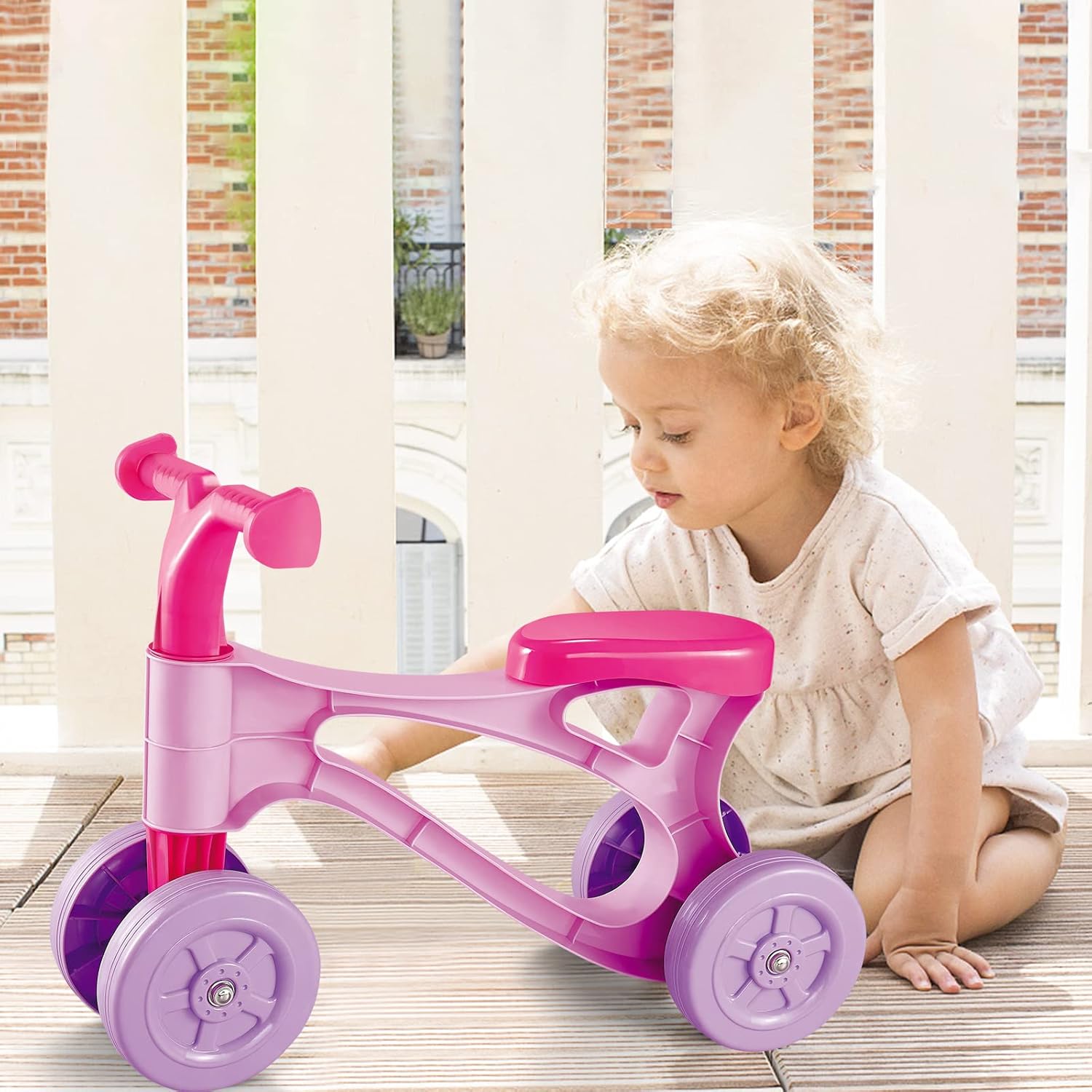( Net ) Plastic Baby Learning Bike Balance Car 4 Wheel