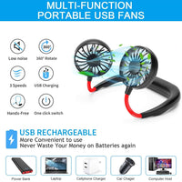 BLESSBE BB109 Hand Free Neckband Fan With Free USB Fan & Pouch