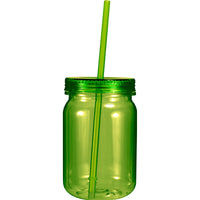 (Net) Jars with Lid and Straw