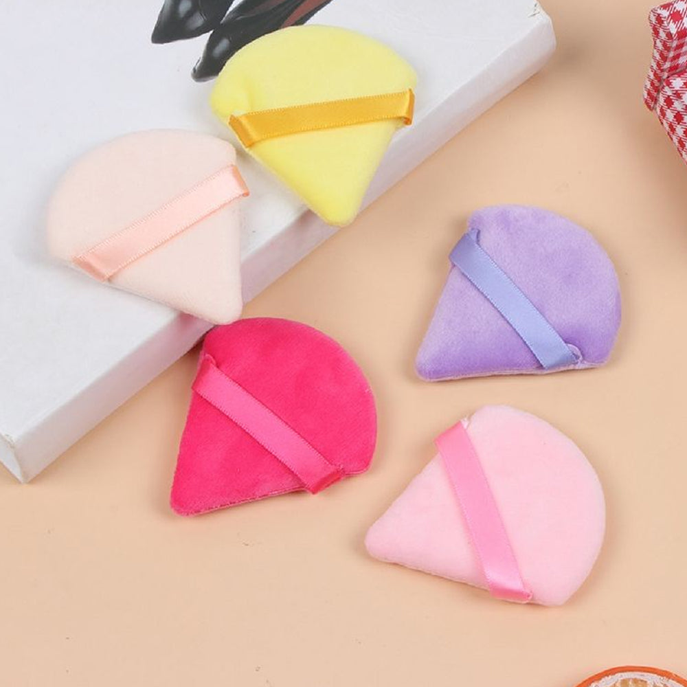 (NET) Triangle Velvet Makeup Sponge 8 Pcs