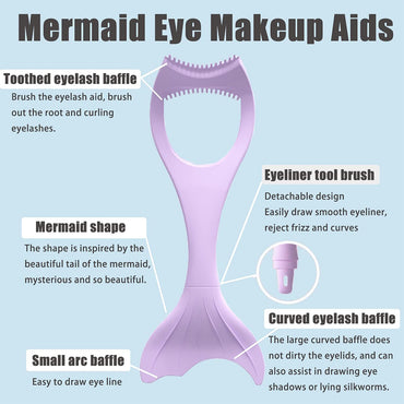 (NET) Mermaid Mascara Guard, Silicone Mascara Shield Applicator