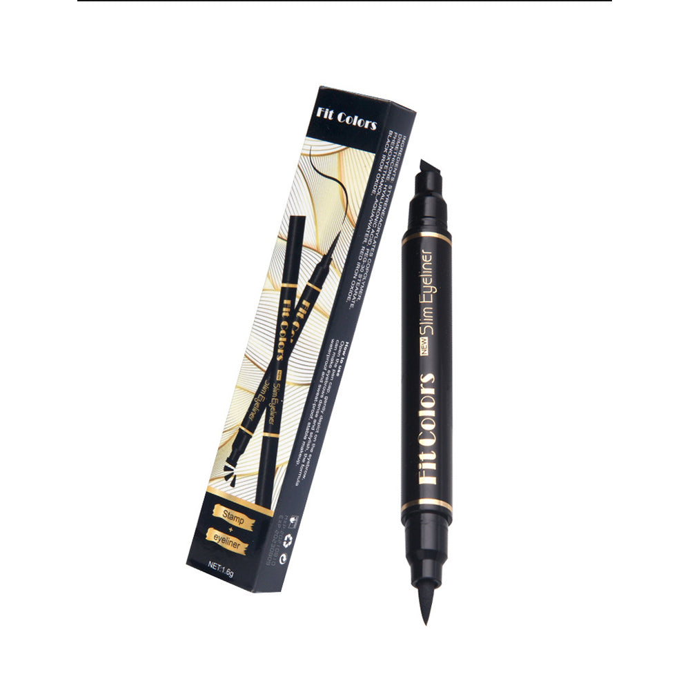 (NET)  Double-Ended Triangle Wing Seal Waterproof And Sweat-proof non-Smudge Eyeliner