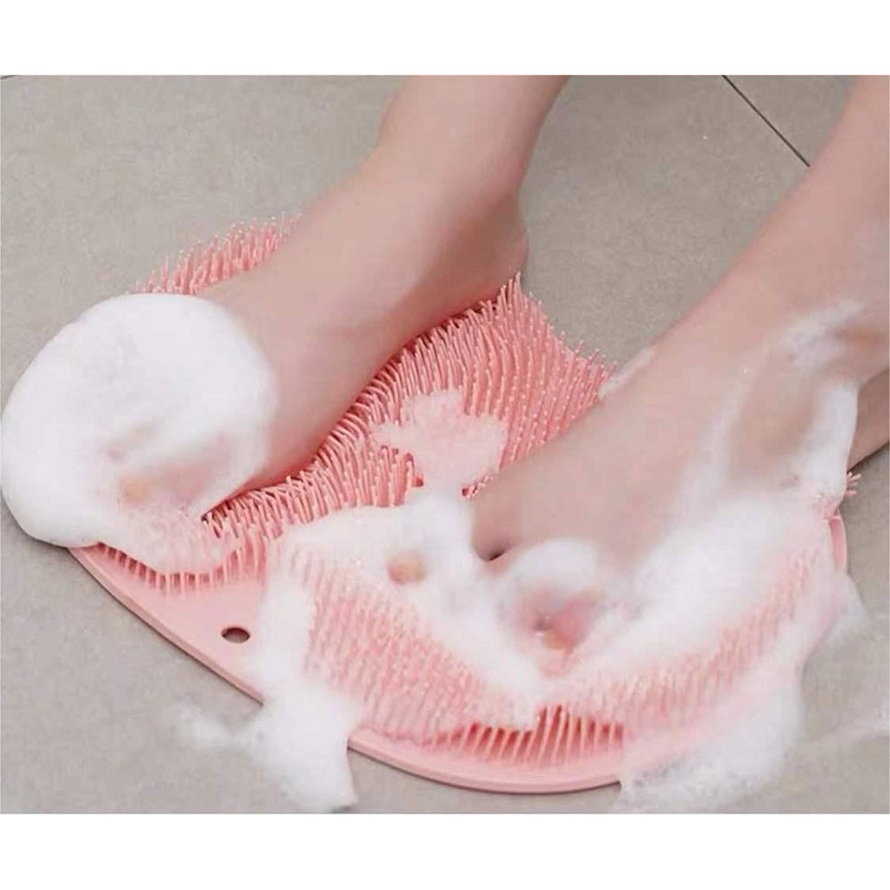 (NET) Foot Wash Brush Rub Back Sucker Brush Bathroom Tool Foot Massage Pad Shower Massage Non-slip Bath Pad Foot Wash