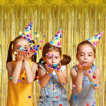 Gold Foil Fringe Curtain For Party  Decorations 1m x 2m / 223530