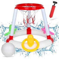 (NET) Swimming Pool Toy for Adults Children Summer Pool Basketball Hoop Toy