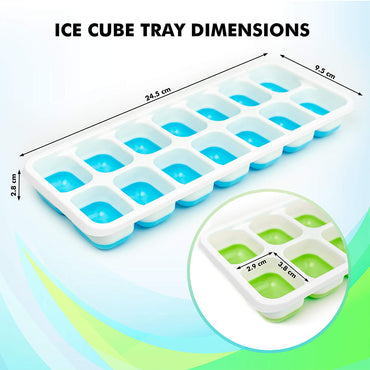 Silicone Ice Cube Trays With Removable Lids