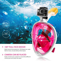 (Net) Overa Full Face 180° Snorkeling Mask Wide View Area Portable Snorkel Mask