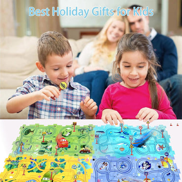Puzzle Racer Kids Car Track Set