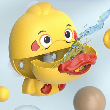 Yellow Duck Bath Toy Bubble Maker