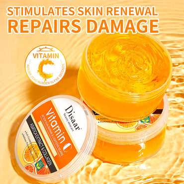 (NET) Disaar Collagen Moisturizing Gel with Vitamin C, Orance Extract After Sun Repair, Smoothing, Pore Refining, Anti-Oxidation