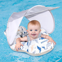 (NET) Inflatable Baby Swimming Float with Sun Canopy 77 cm / XL