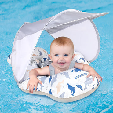 (NET) Inflatable Baby Swimming Float with Sun Canopy 77 cm / XL