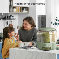 (NET) 6-Compartment Grain Storage Container