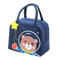 ( NET )Cartoon Thermal Insulation Lunch Bags Cute Polyester Insulated Lunch Bag for Office Work School Picnic Beach