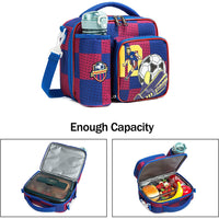 (NET) MOHCO Lunch Bag Kids Insulated Lunch Tote Bag for Boys and Girls with Adjustable Shoulder Strap and Durable Handle / 22049-FB