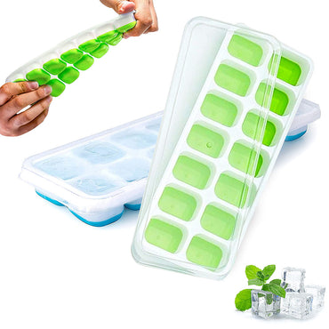 Silicone Ice Cube Trays With Removable Lids