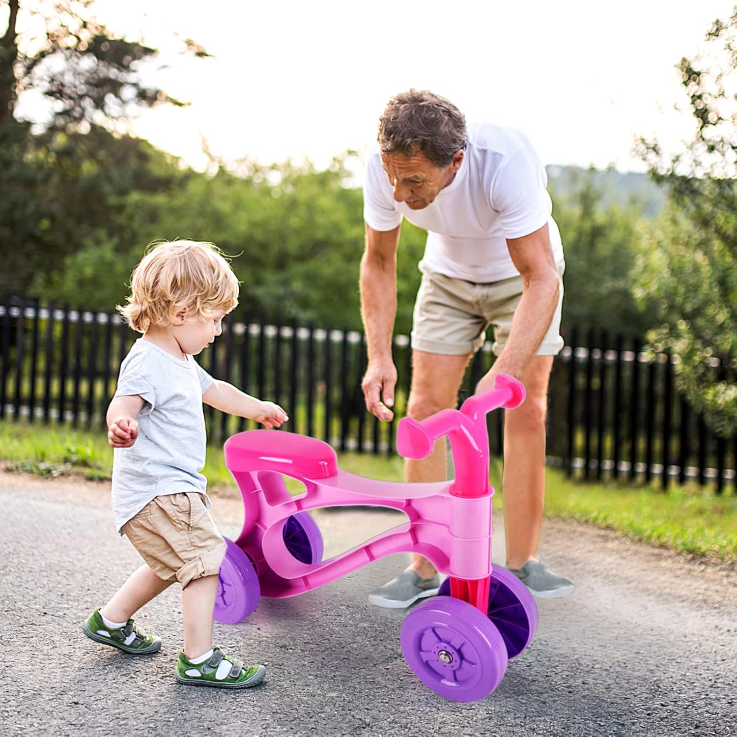 ( Net ) Plastic Baby Learning Bike Balance Car 4 Wheel
