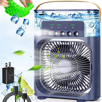 ( NET) USB Portable Air Cooler Fan Air Conditioner Light Desktop Fan Air Cooler Humidifier Purify Bedroom with 7 Colors LED Night Light KC-23-23 / KQ316