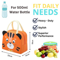 ( NET )Cartoon Thermal Insulation Lunch Bags Cute Polyester Insulated Lunch Bag for Office Work School Picnic Beach