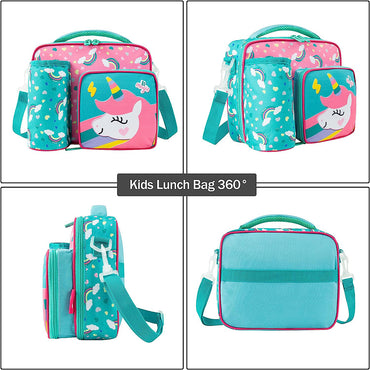 (NET) 22049-U1 MOHCO Lunch Bag Kids Insulated Lunch Tote Bag for Boys and Girls with Adjustable Shoulder Strap and Durable Handle / 22049-U1
