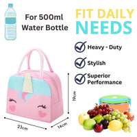 ( NET )Cartoon Thermal Insulation Lunch Bags Cute Polyester Insulated Lunch Bag for Office Work School Picnic Beach