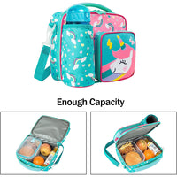 (NET) 22049-U1 MOHCO Lunch Bag Kids Insulated Lunch Tote Bag for Boys and Girls with Adjustable Shoulder Strap and Durable Handle / 22049-U1