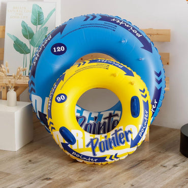 Thickened Swim Ring Float Inflatable Toy With Handle Swimming Ring 90 cm