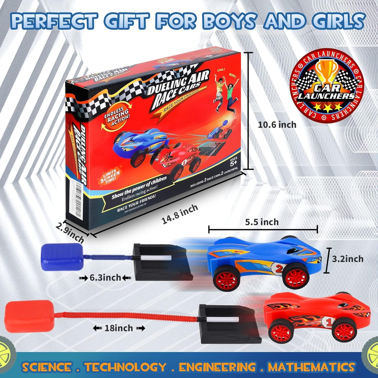 Foot Air Rocket Car 1 race car with 1 launcher